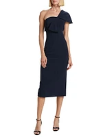 Sandra Crepe Twisted Midi-Dress