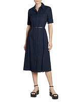 Kieran Denim Midi-Shirtdress