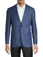 Plaid Wool-Cashmere Sport Coat