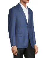 Plaid Wool-Cashmere Sport Coat