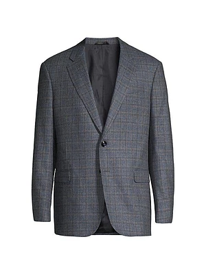 Plaid Wool-Cashmere Sport Coat