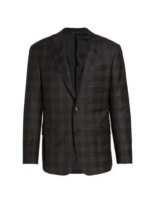 Plaid Wool-Cashmere Sportcoat