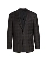 Plaid Wool-Cashmere Sportcoat