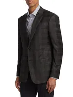 Plaid Wool-Cashmere Sportcoat