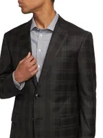 Plaid Wool-Cashmere Sportcoat