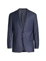 Grounded Plaid Wool-Cashmere Sport Coat
