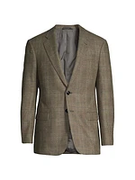 Plaid Wool-Cashmere Sport Coat