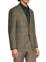 Plaid Wool-Cashmere Sport Coat