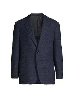 Textured Wool-Blend Sport Coat
