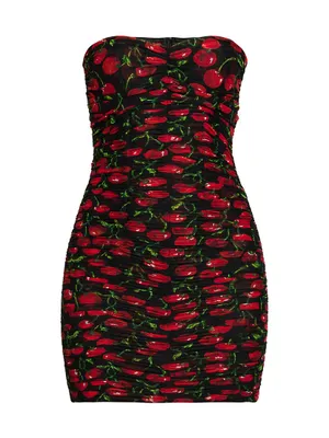 Cherry Printed Mini Dress
