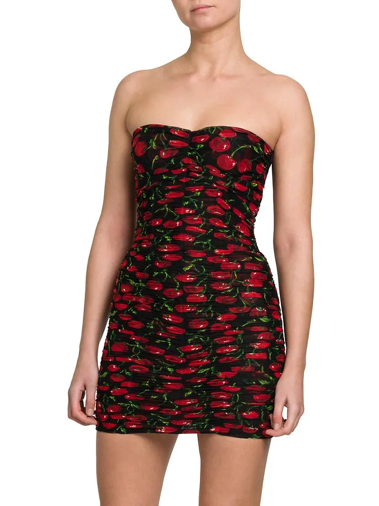Cherry Printed Mini Dress