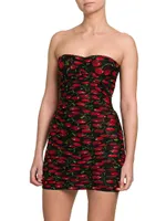 Cherry Printed Mini Dress