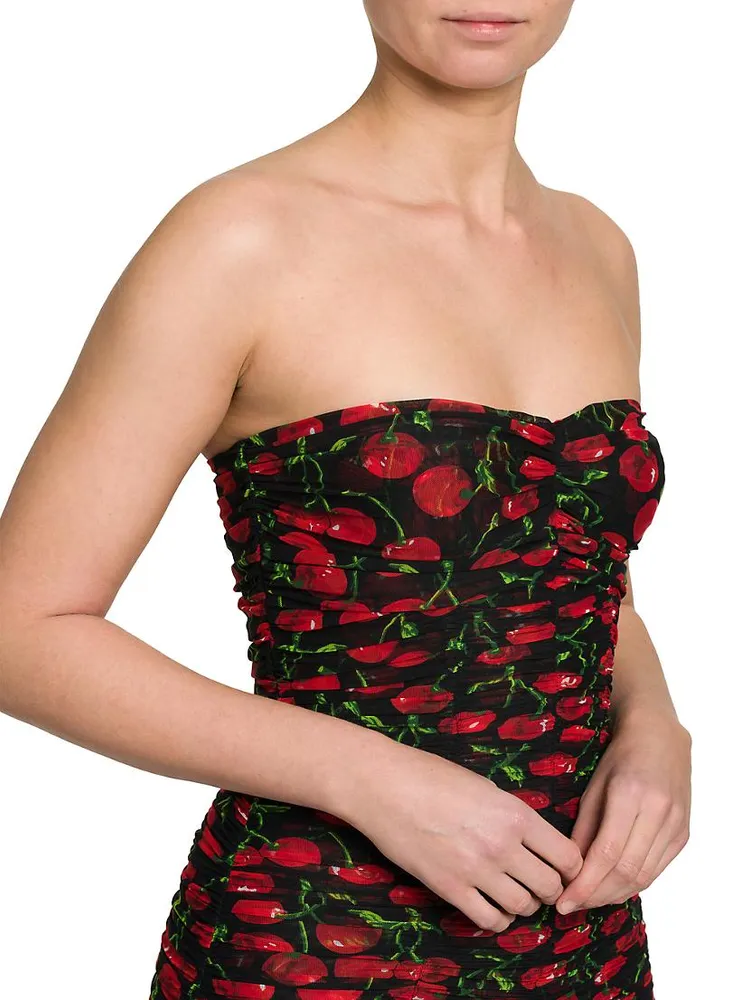 Cherry Printed Mini Dress