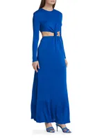 Knotted Cut-Out Maxi Dress