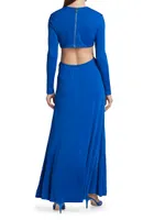 Knotted Cut-Out Maxi Dress