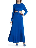 Knotted Cut-Out Maxi Dress