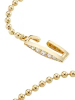 14K Yellow Gold & 0.23 TCW Natural Diamond Ball-Chain Lariat Necklace