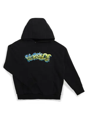 Little Girl's & Graffiti Logo Embellished Hoodie