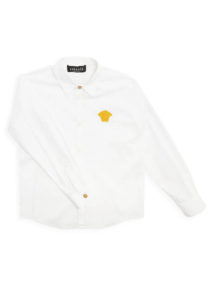 Little Girl's & Medusa Embroidered Formal Shirt