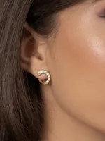 Portofino Small 18K Yellow Gold & 0.88 TCW Diamond Hoop Earrings