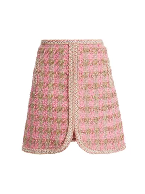 Tweed Flare Miniskirt