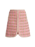 Tweed Flare Miniskirt