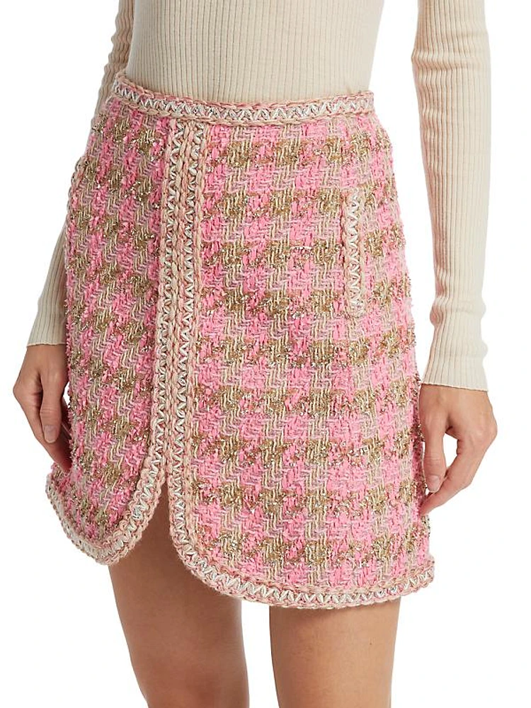 Tweed Flare Miniskirt