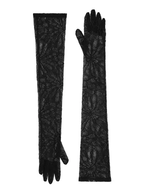 Stretch Lace Long Gloves