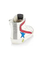 Baby's, Little Kid's & Star Leather Quarter And Wave High-Top Sneakers