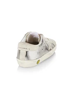 Baby Girl's, Little Girl's & Super-Star Laminated Suede Star Sneakers