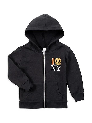Baby's, Little Boy's & Boy's Hot Dog Pretzel NY Hoodie