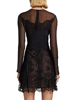 Lace Chiffon Minidress