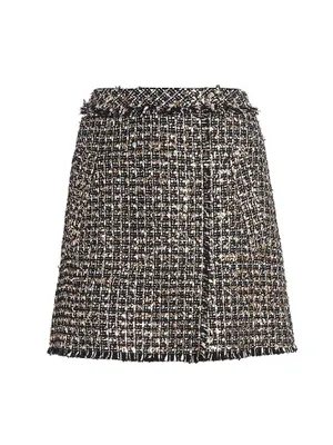 Tinsel Tweed Miniskirt