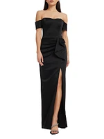 Gabrielle Stretch Satin Gown