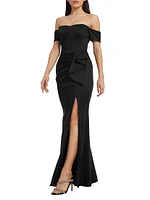 Gabrielle Stretch Satin Gown