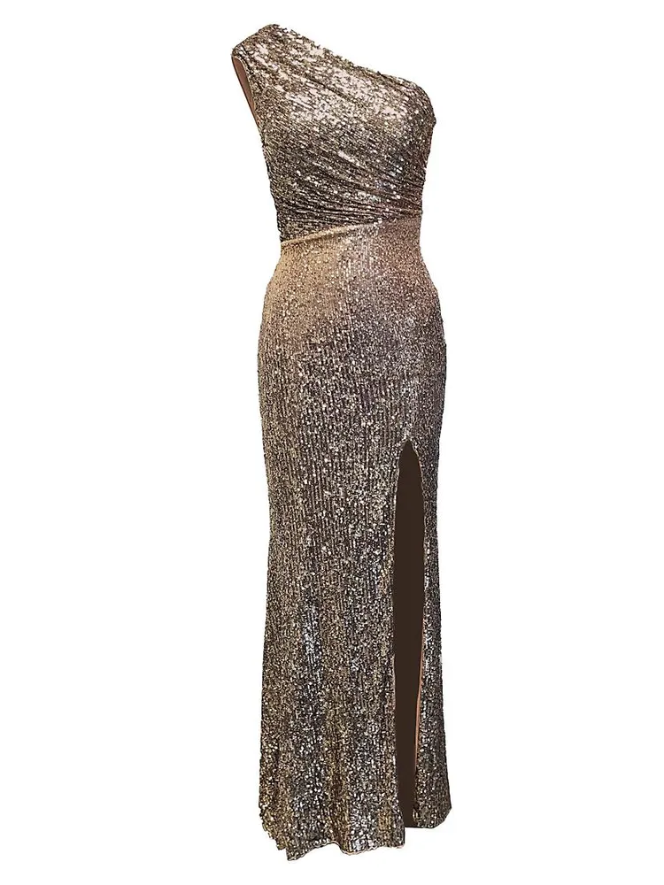 Sariah Asymmetric Sequin Gown