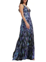 Samira Fit-&-Flare Sequin Gown