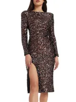 Natalie Sequined Midi-Dress