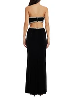 Ariana Strapless Off-The-Shoulder Maxi Dress