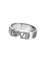 Love 18K White Gold & 0.22 TCW Diamond Ring