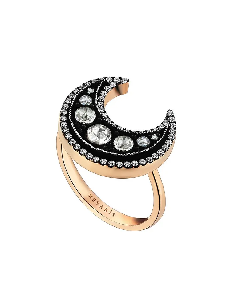 Moonlight Large 18K Rose Gold & 0.51 TCW Diamond Ring