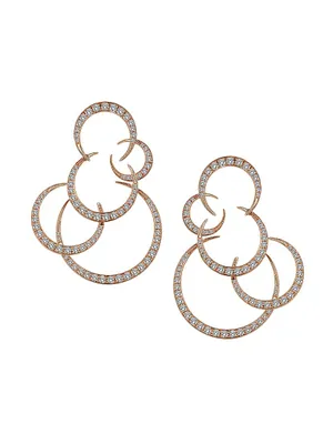 Moonlight Glorious 18K Rose Gold & 2 TCW Diamond Drop Earrings