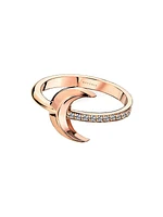 High Moon Mini 18K Rose Gold & 0.12 TCW Diamond Crescent Ring