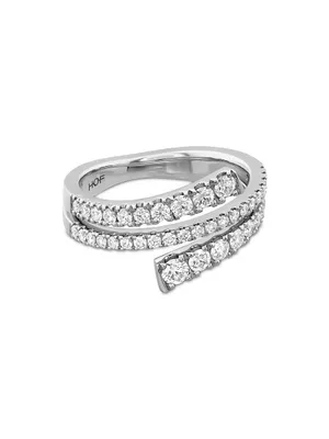 Grace 18K White Gold & 0.71-0.79 TCW Diamond Right-Hand Wrap Ring