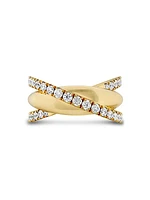 Grace 18K Yellow Gold & 0.73-0.81 TCW Diamond X Ring