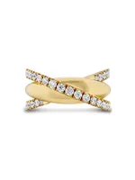 Grace 18K Yellow Gold & 0.73-0.81 TCW Diamond X Ring
