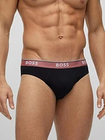 Three-Pack Of Regular-Rise Stretch-Cotton Briefs