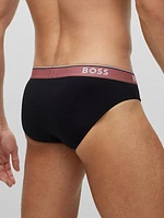 Three-Pack Of Regular-Rise Stretch-Cotton Briefs