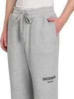 Distressed Straight-Fit Logo Sweatpants