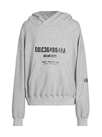 Oversized Distressed Logo Hoodie